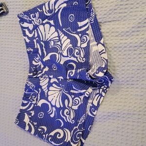 Lilly Pulitzer Blue Shell Print Walsh Shorts sz 4 (#25)